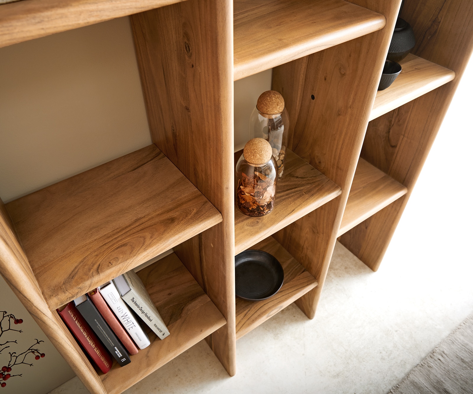 Bibliothèque Tizi 110x175 cm acacia naturel 4 Bibliothèque Tizi 110x175 cm acacia naturel 4