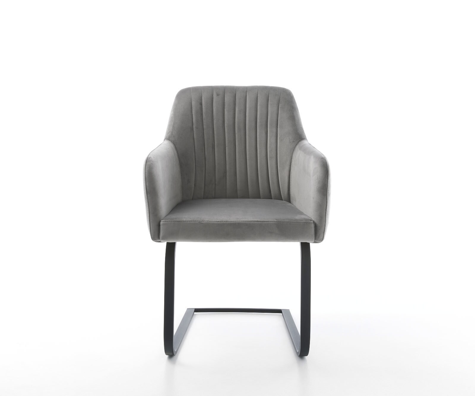 Cantilever Greg-Flex velours gris pied cantilever plat noir ressorts ensachés 1 Cantilever Greg-Flex velours gris pied cantilever plat noir ressorts ensachés 1