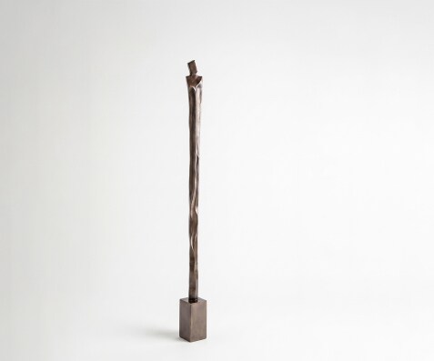 Figurine Statera l12 x P12 x H163 cm Aluminium Mokka Bronze Faite main