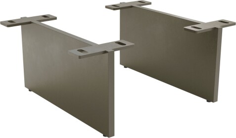 Pied effet suspendu finition effet titane 15 cm pour meubles de rangement d’une profondeur de 35 cm (lot de 2)