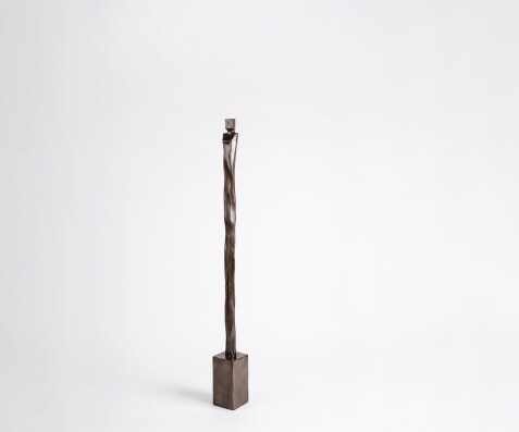 Figurine Statera l12 x P12 x H131 cm Aluminium Mokka Bronze Faite main