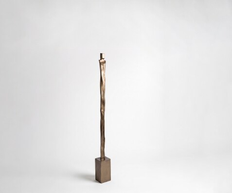 Figurine Statera l12 x P12 x H131 cm Aluminium Aurum Satin Faite main