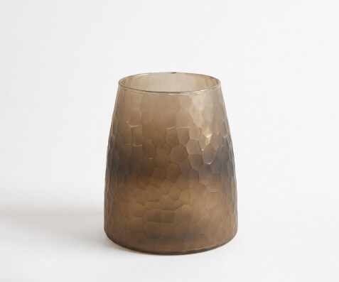 Vase Facetta l19 x P19 x H22 cm Verre Aurum Fait main